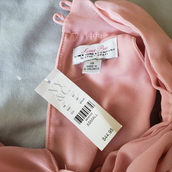 NY&C Blush Bow Halter Blouse - Picture 5 of 6